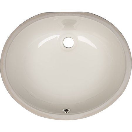 MSI Undermount Porcelain Ceramic Bathroom Sink  Bisque Oval ZOR-PNL-0129